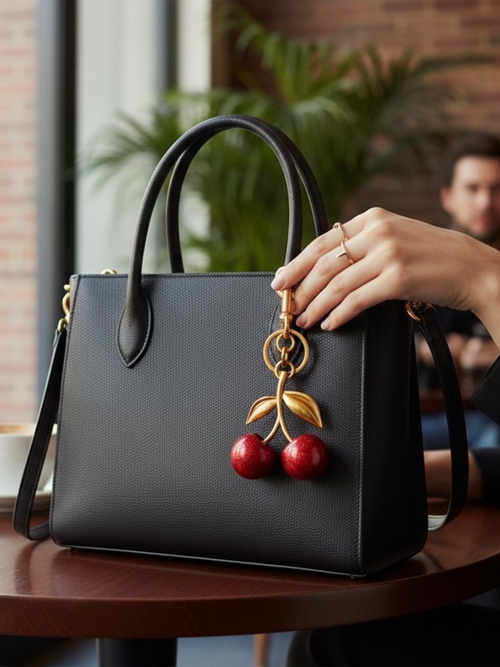 🍒✨Cherry Luxe XL Bag Charm/Key Chain - Picture 2 of 3